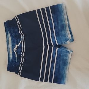 Blue swim shorts, functional drawstring, 3T